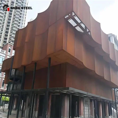 Q295NHコルテンスタイルのスチールプレート - 塗料なし、鉄道馬車に耐久性